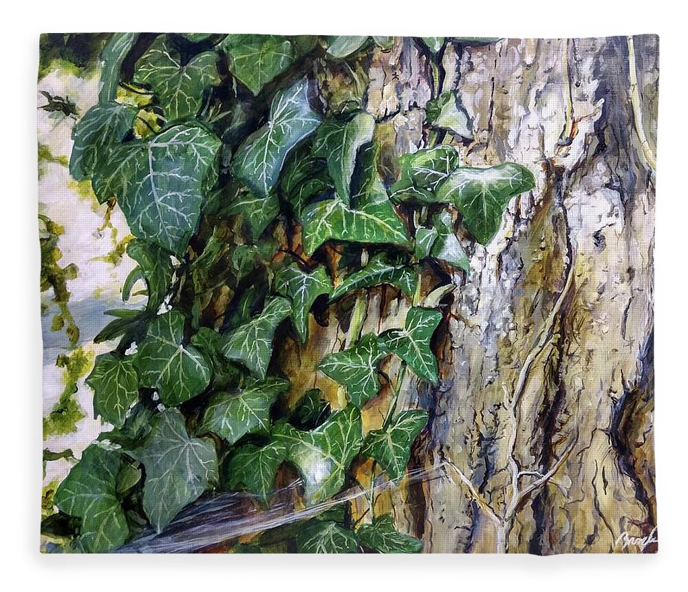 Tree Fleece Blanket featuring the painting The Wedding by William Brody