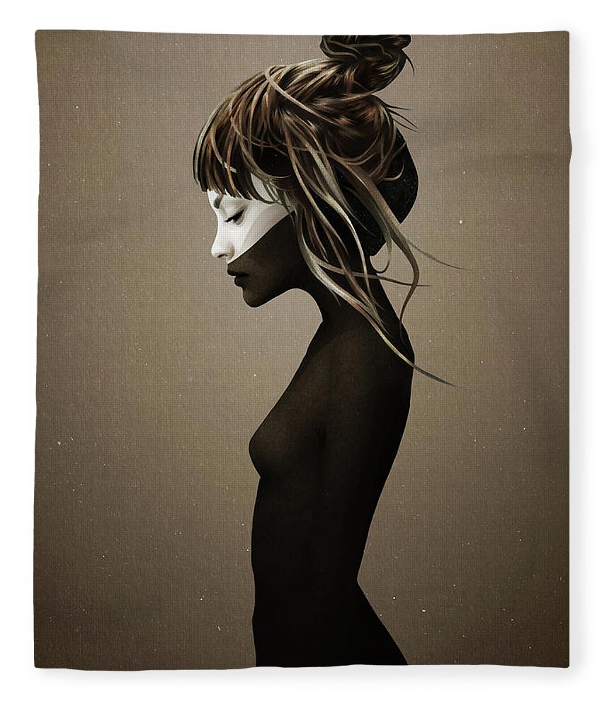Girl Fleece Blanket featuring the digital art This City by Ruben Ireland