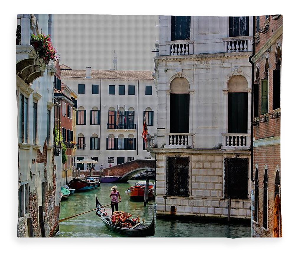 Venice Fleece Blanket featuring the photograph This World by Loretta S