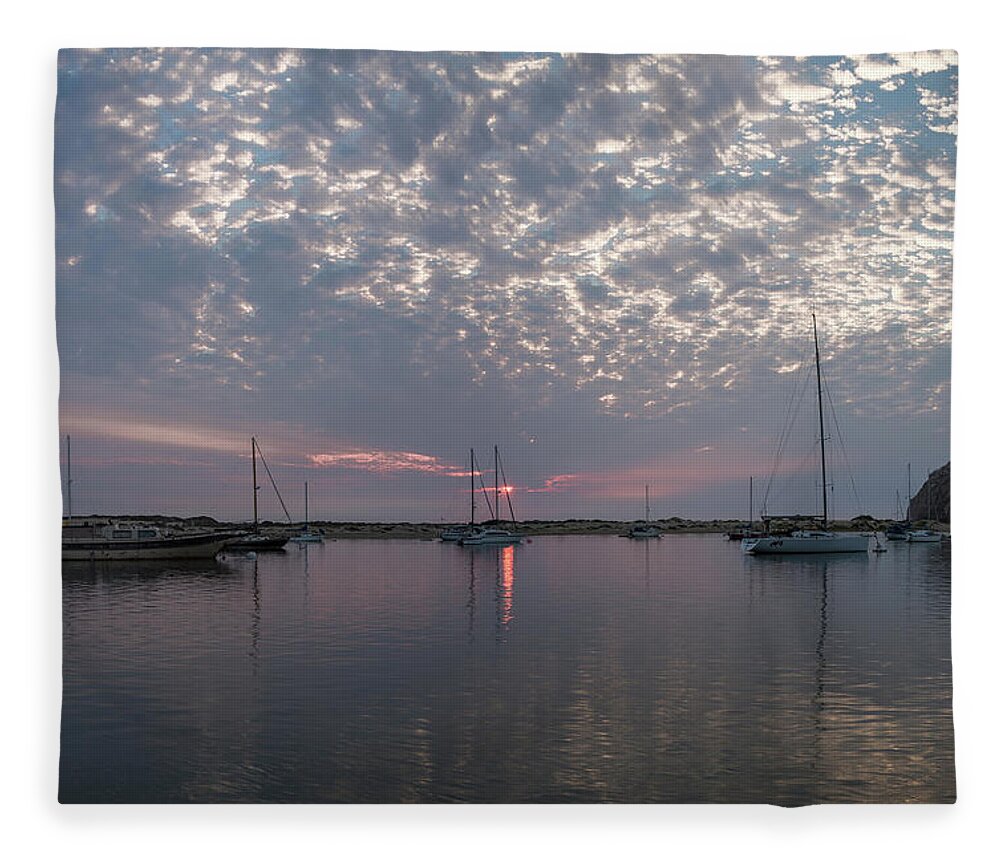 Morro Bay Fleece Blanket featuring the photograph Tidelands Park Vista by Mike Long
