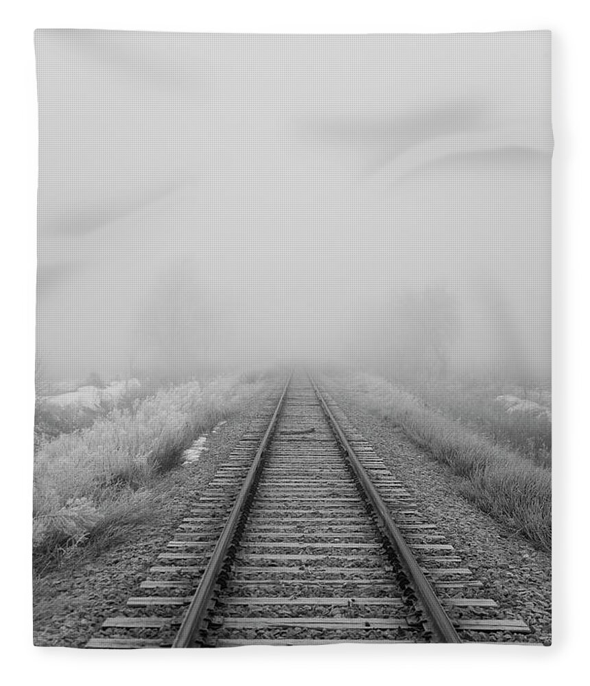Tranquility Fleece Blanket featuring the photograph Tracks by Jim Bushelle
