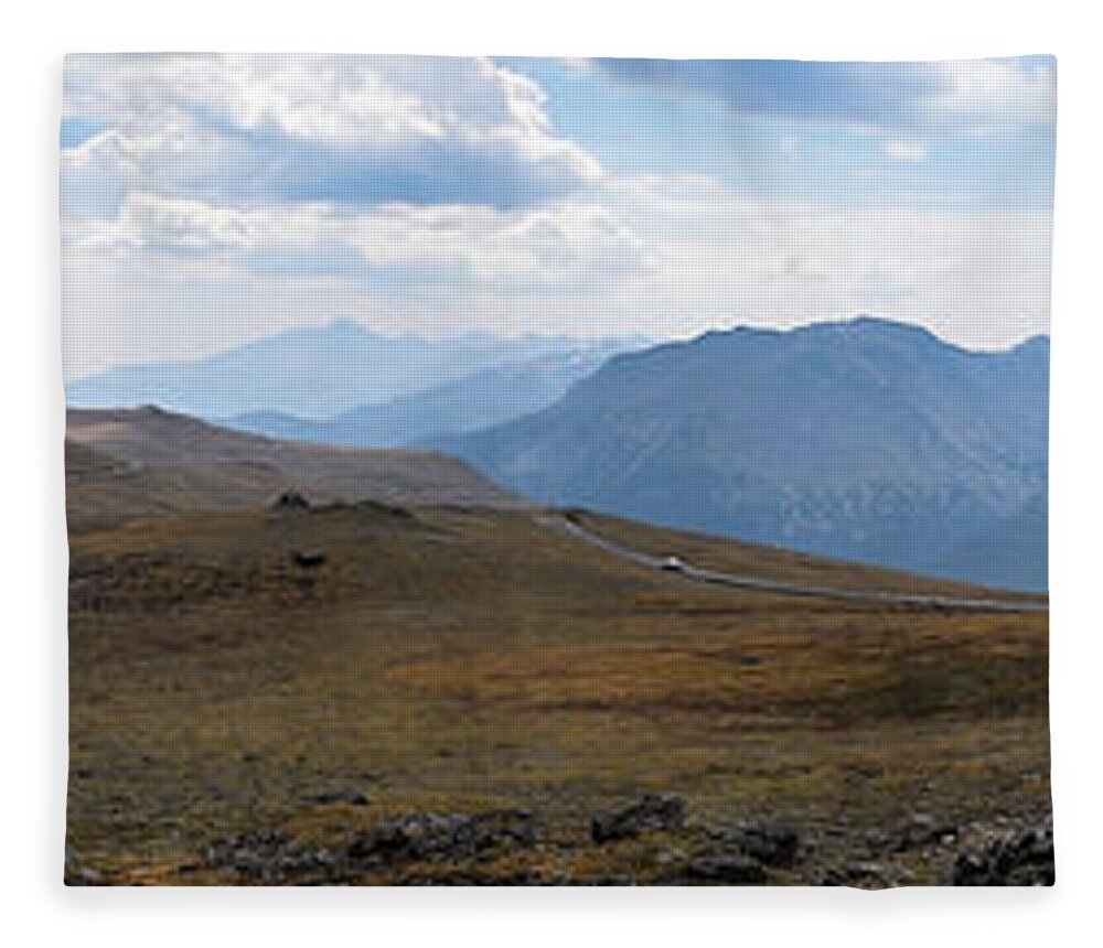 Mountain Fleece Blanket featuring the photograph Trail Ridge Road Arctic Panorama by Nicole Lloyd