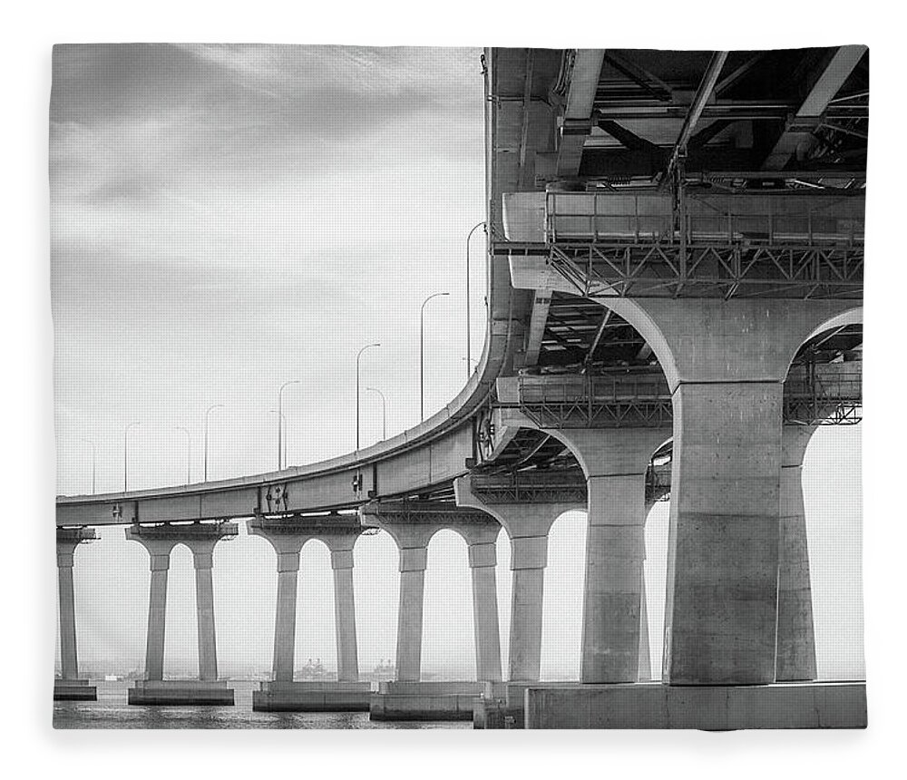 Bridge Fleece Blanket featuring the photograph Transit 1 by Ryan Weddle