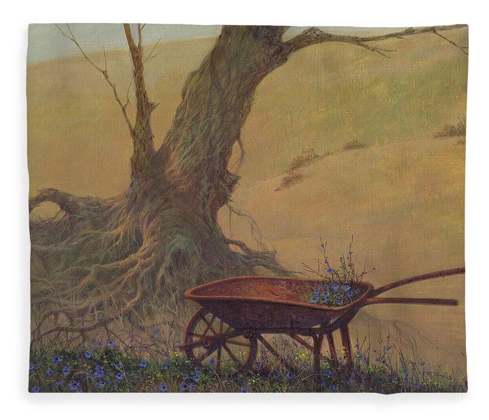 Michael Humphries Fleece Blanket featuring the painting Transitions by Michael Humphries