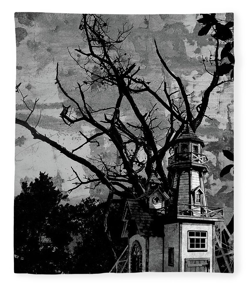 Jason Casteel Fleece Blanket featuring the digital art Treehouse I by Jason Casteel