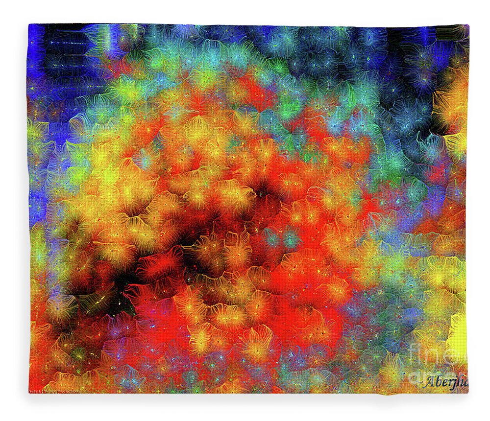 Euphoria Fleece Blanket featuring the mixed media Triumphant Rebirth of an Original Mind Number 1 by Aberjhani