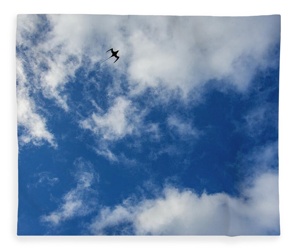 Silhouette Fleece Blanket featuring the photograph Tropicbird Silouette by Anthony Jones