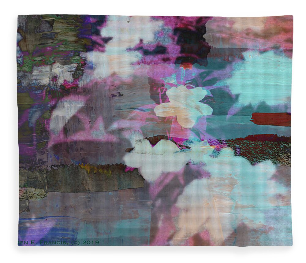 Wall Art Fleece Blanket featuring the digital art Trumpet of Spring by Karen Francis