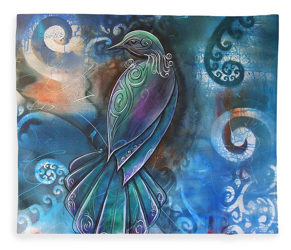Tui Fleece Blanket featuring the photograph Tui 4 by Reina Cottier