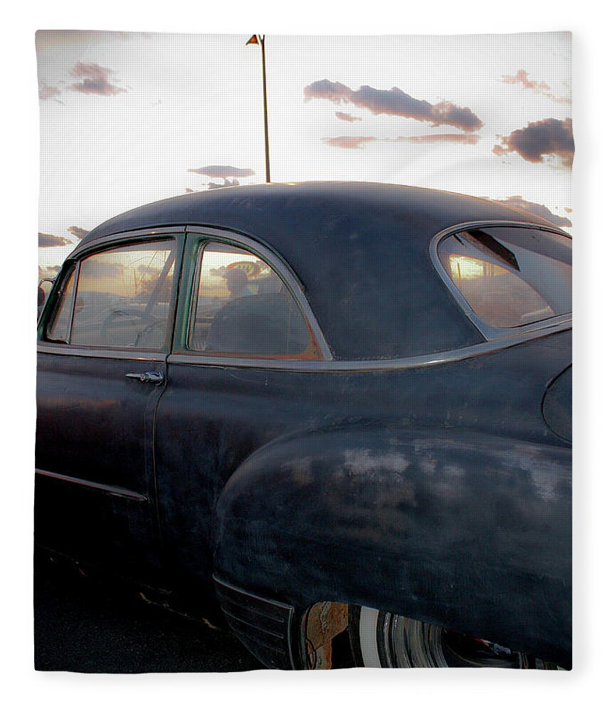 Auto Car Roadster Fleece Blanket featuring the photograph Twilight Roadster by Neil Pankler
