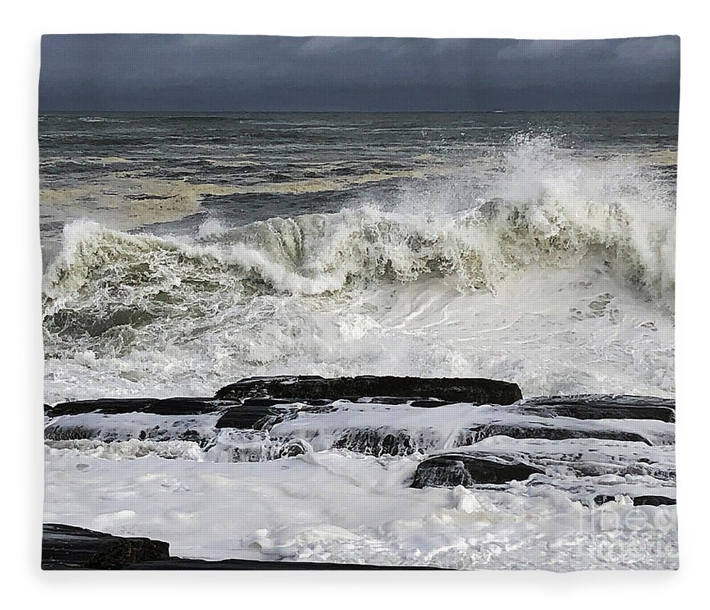 Two Lights State Park Fleece Blanket featuring the photograph Two Lights State Park, Maine by Jeanette French
