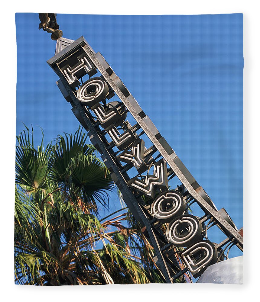 Hollywood Boulevard Fleece Blanket featuring the photograph Usa, California, Los Angeles, Hollywood by Hisham Ibrahim