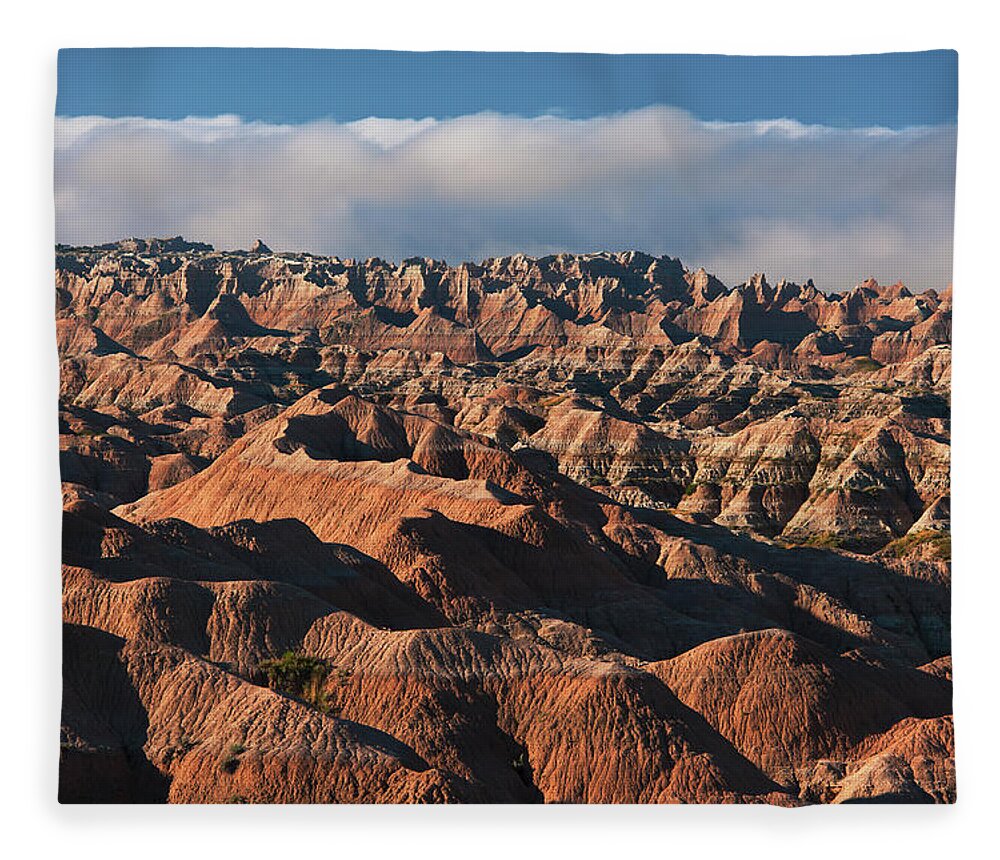 Scenics Fleece Blanket featuring the photograph Usa, South Dakota, Mountains In Morning by Tetra Images