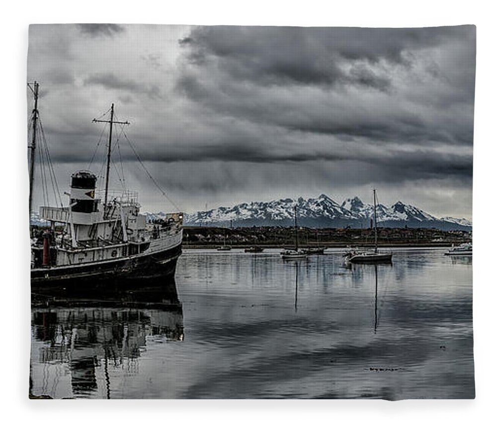 Tranquility Fleece Blanket featuring the photograph Ushuaia, Argentina by Michael Leggero