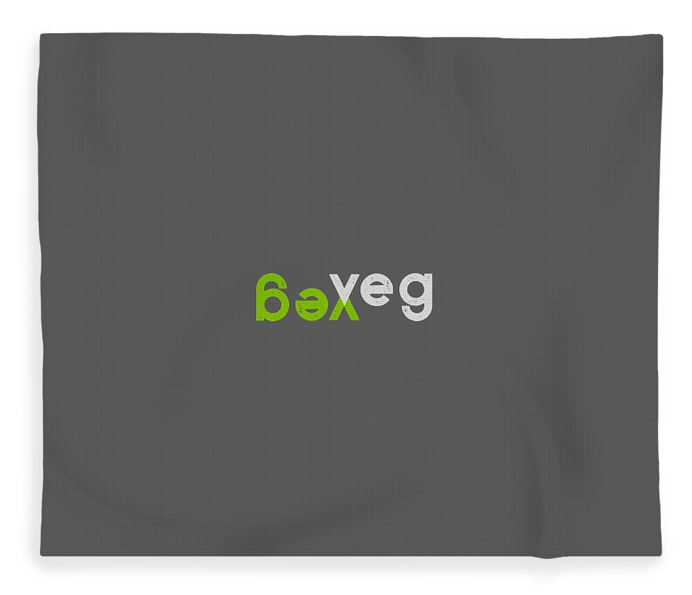  Fleece Blanket featuring the drawing VEG X - green and gray by Charlie Szoradi