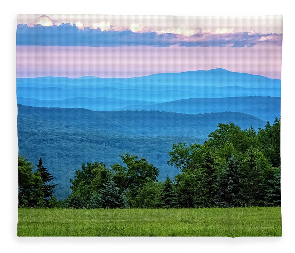Bellows Falls Vermont Fleece Blanket featuring the photograph View From Cooper Hill by Tom Singleton