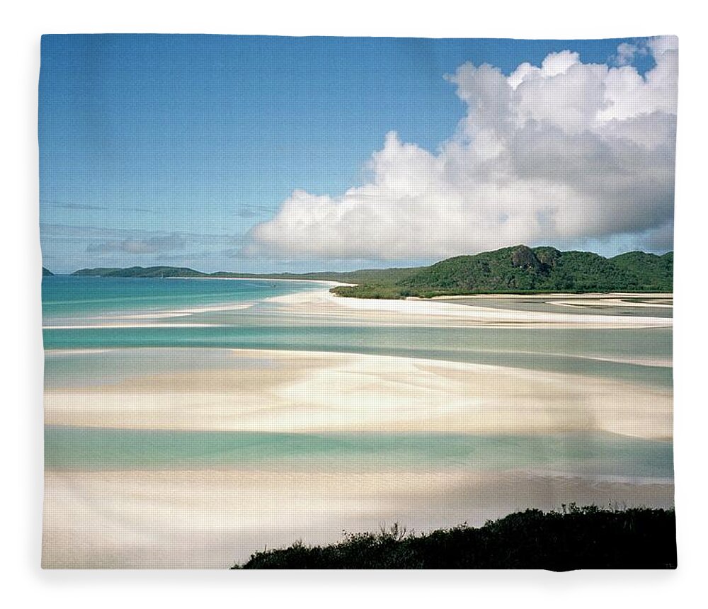 Scenics Fleece Blanket featuring the photograph View From High Up Across Whitehaven by Patrick Strattner