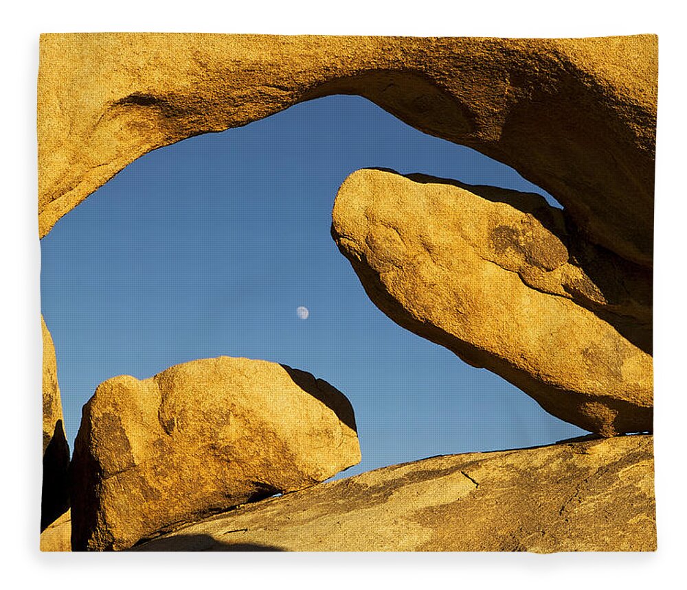Geology Fleece Blanket featuring the photograph View Of The Moon Through A Granite by Enrique R. Aguirre Aves