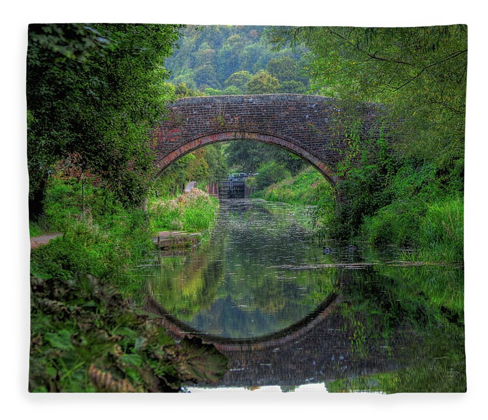 Bridge Fleece Blanket featuring the photograph View Through The Bridge by Jeff Townsend