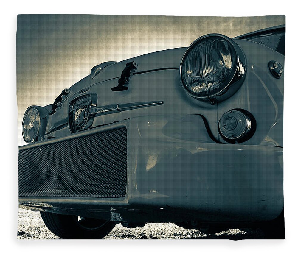 Fiat Fleece Blanket featuring the photograph Vintage Abarth by Darrell Foster