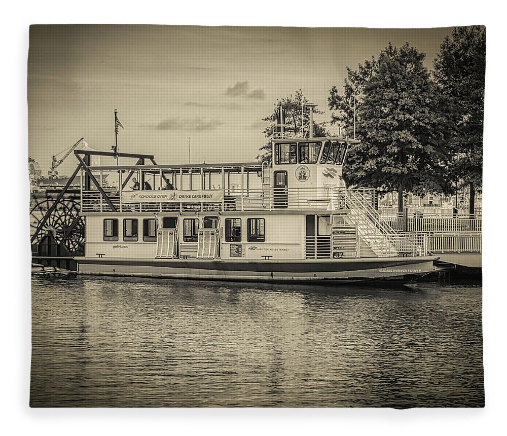 Ferry Fleece Blanket featuring the photograph Vintage Look Ferry by Jerry Gammon