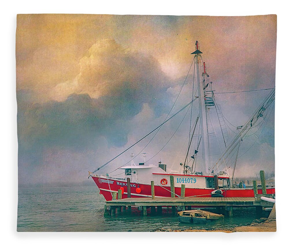 Docked Fleece Blanket featuring the photograph Wait Another Day by John Rivera