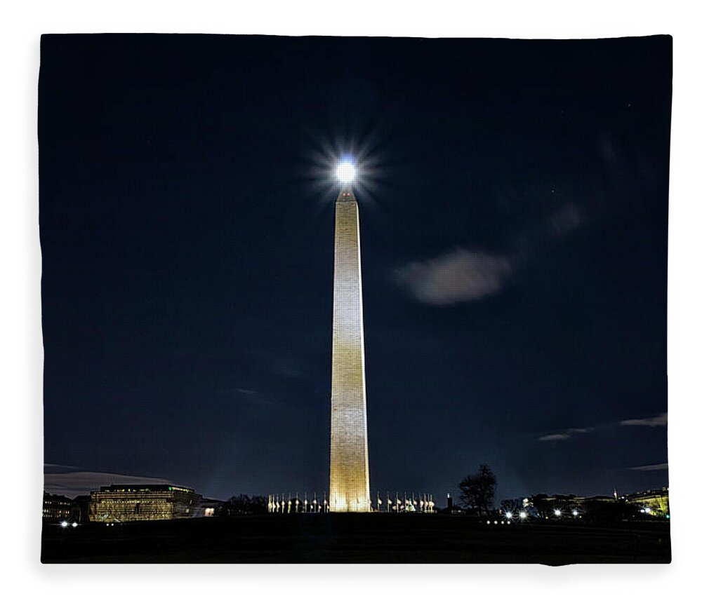 Washington Fleece Blanket featuring the photograph Washington Monument by Travis Rogers