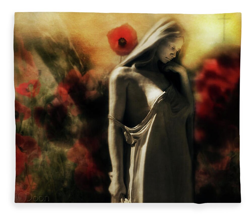  Fleece Blanket featuring the photograph We Will Remember Them by Cybele Moon