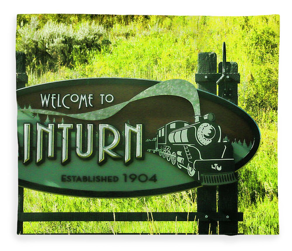 Minturn Fleece Blanket featuring the photograph Welcome to Minturn by Ola Allen