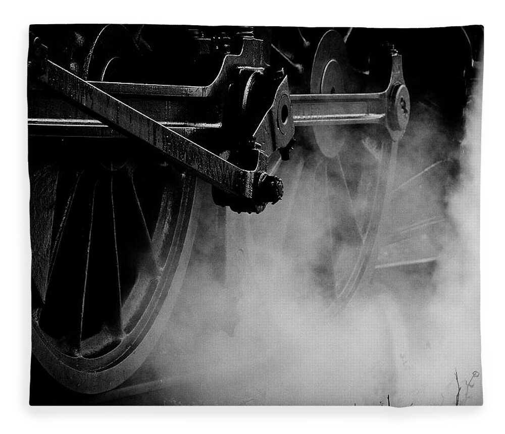Vehicle Part Fleece Blanket featuring the photograph Wheels State Railway Of Thailand Srt by Nobythai