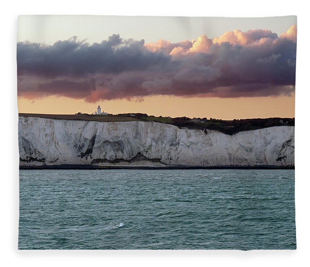Scenics Fleece Blanket featuring the photograph White Cliffs Of Dover In Kent England by Stockcam