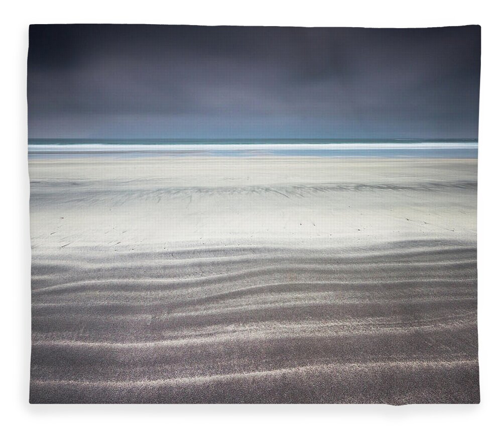 Isle Of Eigg Fleece Blanket featuring the photograph White Lines by Anita Nicholson
