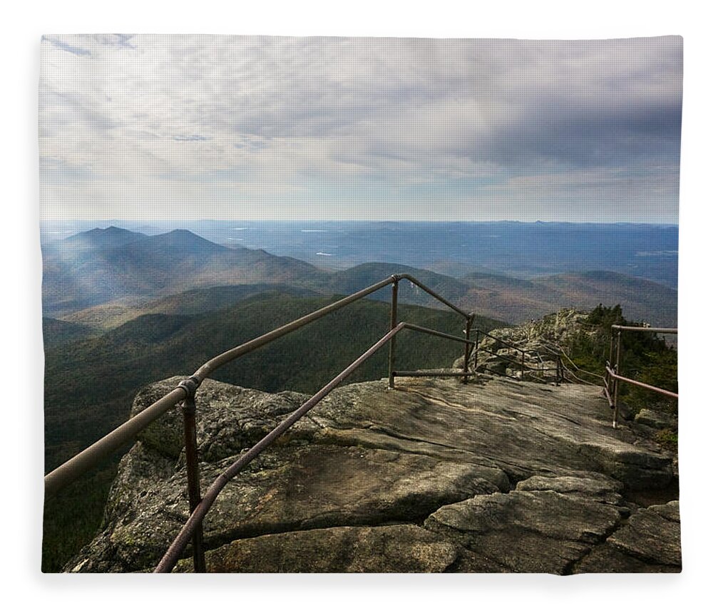 Whiteface Fleece Blanket featuring the photograph Whiteface Mountain Ascent by Amanda Jones