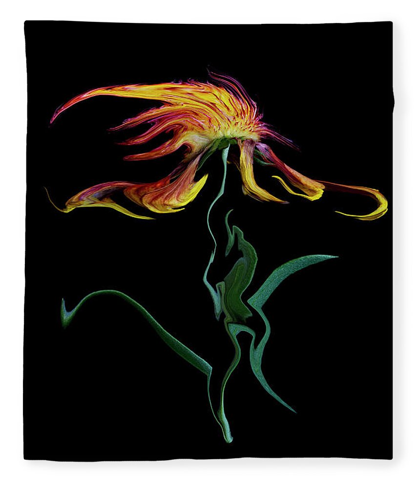 Abstract Fleece Blanket featuring the photograph Wild Dancer by Robert Woodward