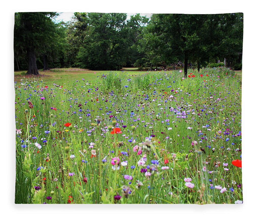 Wildflower Fleece Blanket featuring the photograph Wildflower Landscape by Cynthia Guinn