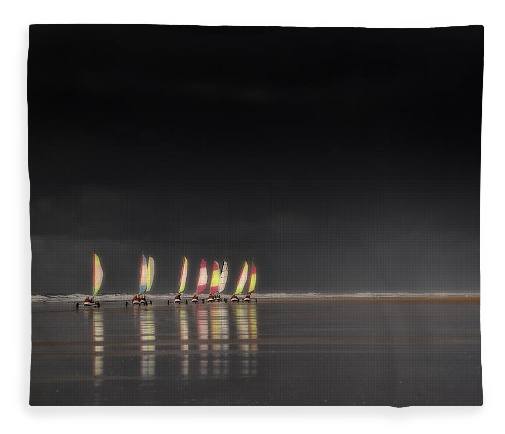 Wind Fleece Blanket featuring the photograph Wind Power by Philippe Manguin Photographies