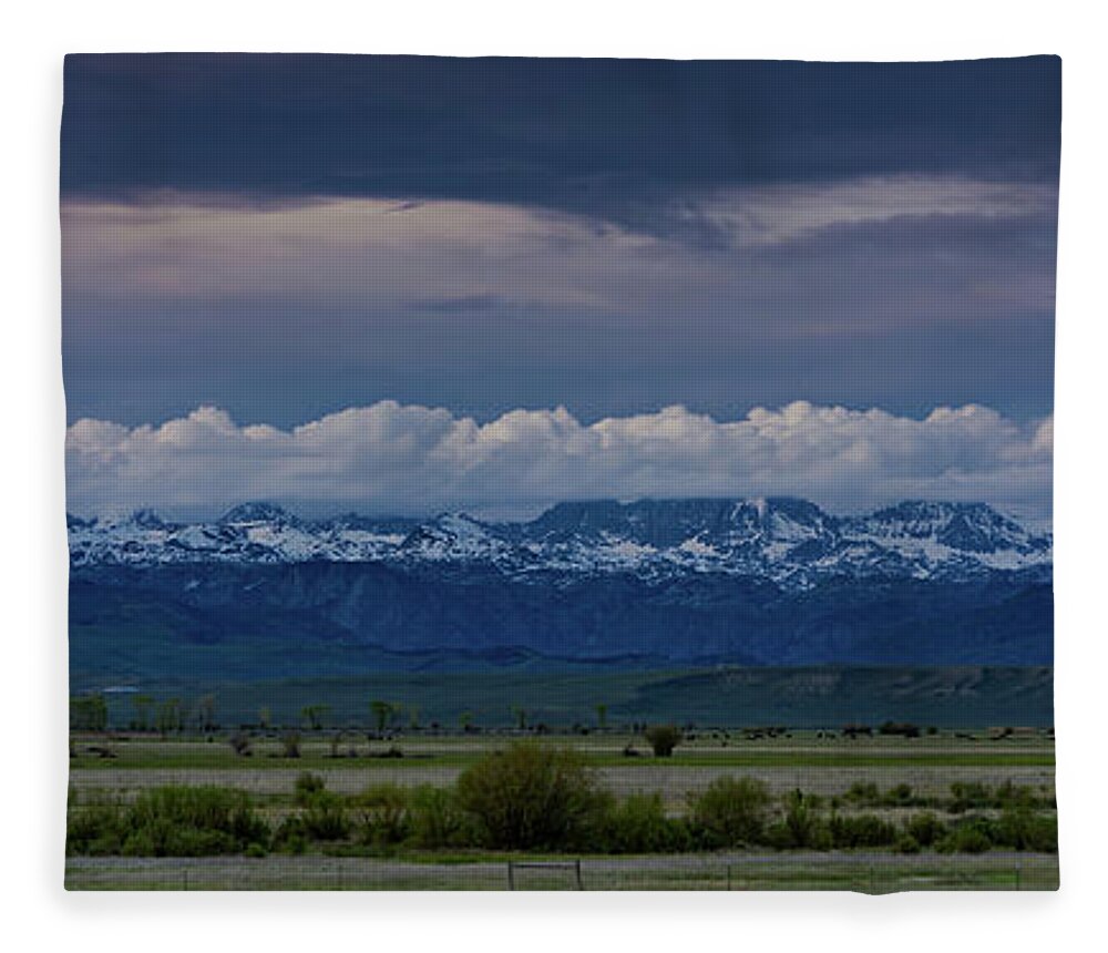 Wind River Range Fleece Blanket featuring the photograph Wind River Range Sunset June 13 2019 by Julieta Belmont