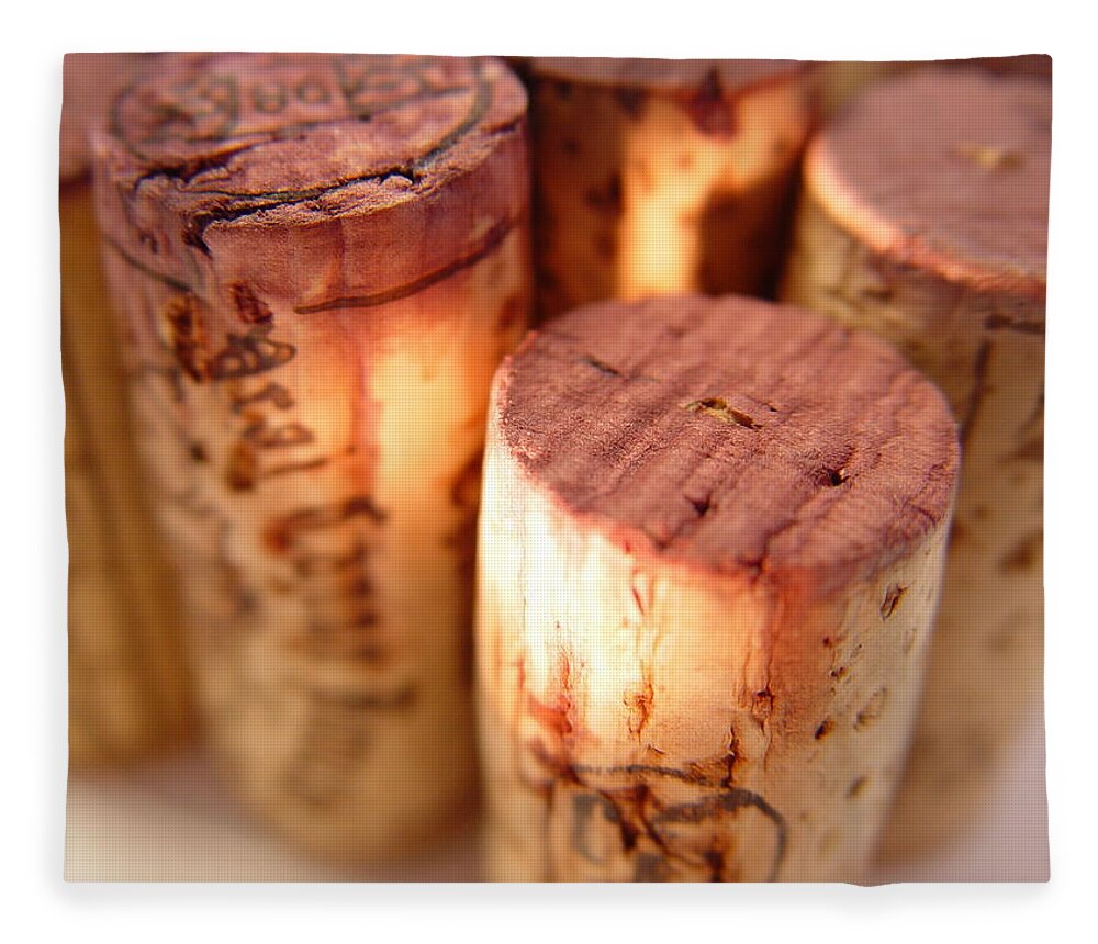 Wine Cork Fleece Blanket featuring the photograph Wine Corks Serie Of 28 Images by Luso