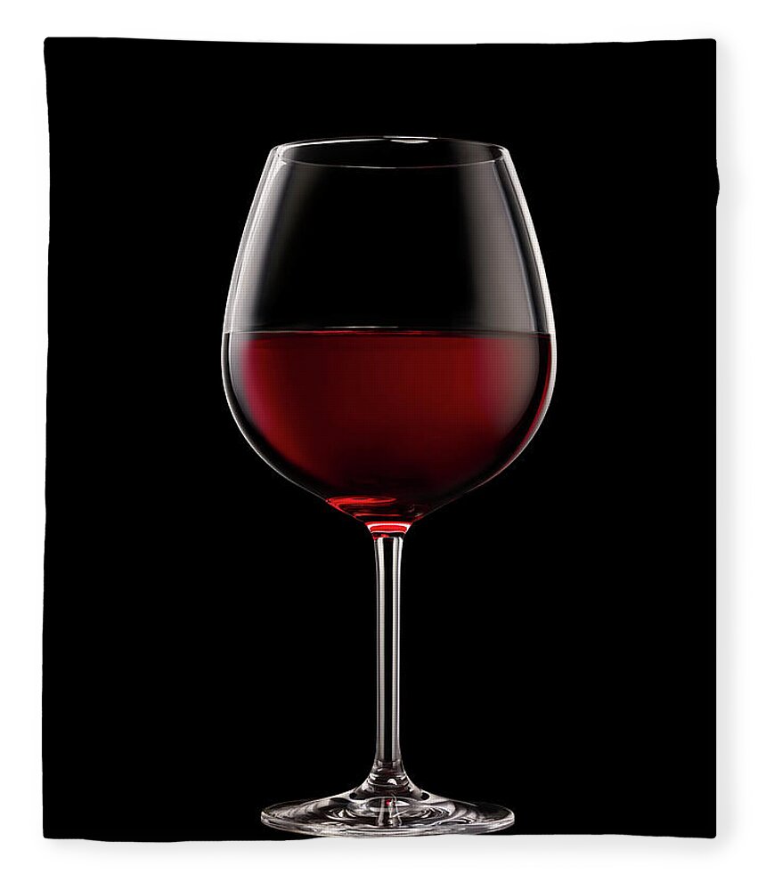 Alcohol Fleece Blanket featuring the photograph Wineglass Xxxl by Jamesachard