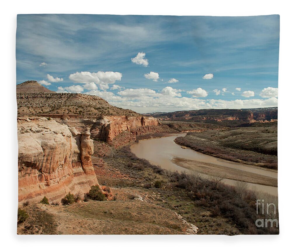 Colorado Fleece Blanket featuring the photograph Winter in Horsethief Canyon by Julia McHugh