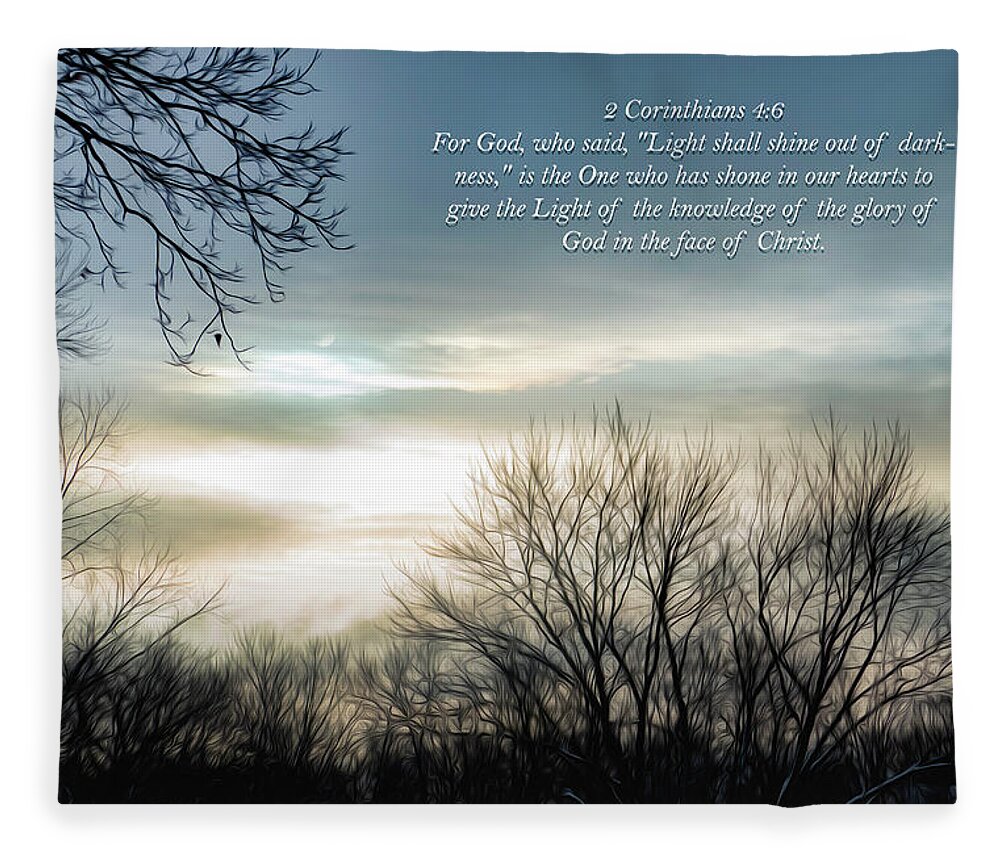 Winter Fleece Blanket featuring the digital art Winters Morning Sky by Sandra J's