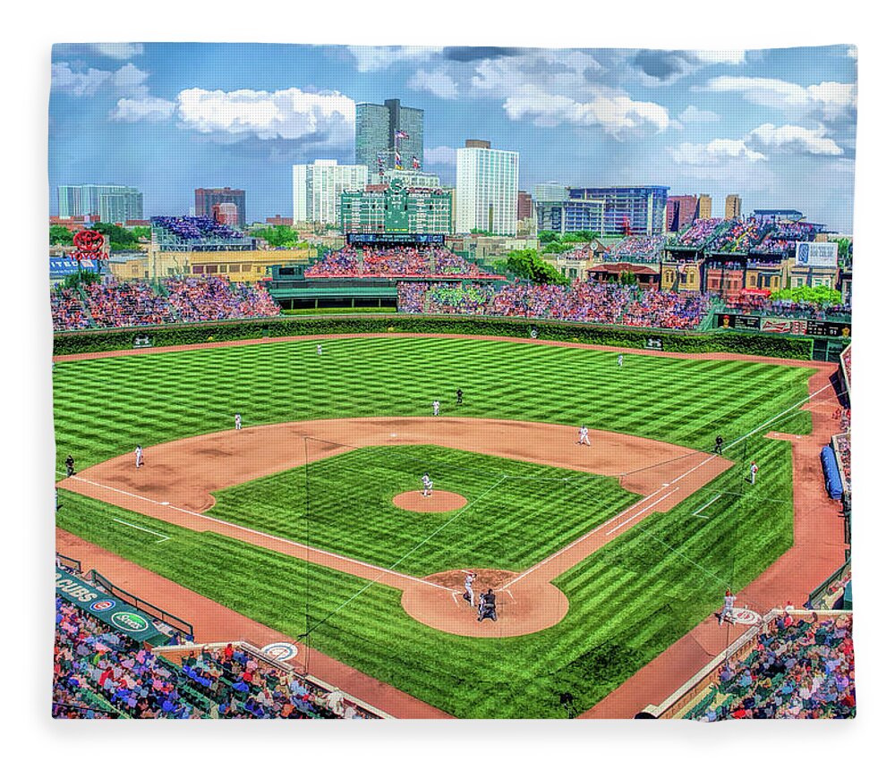 Wrigley Field Chicago Cubs Baseball Ballpark Stadium Fleece Blanket by  Christopher Arndt - Pixels