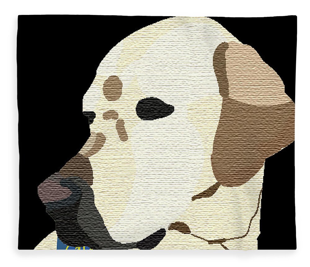 Labrador Fleece Blanket featuring the digital art Writer by Caroline Elgin