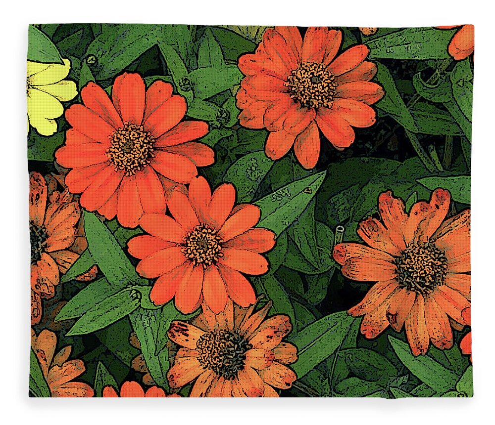 Yellow Fleece Blanket featuring the photograph Yellow With Some Orange by Rod Whyte