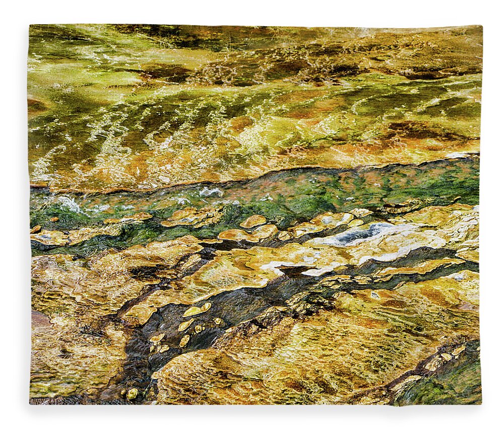 Abstract Fleece Blanket featuring the photograph Yellowstone 2 by Segura Shaw Photography
