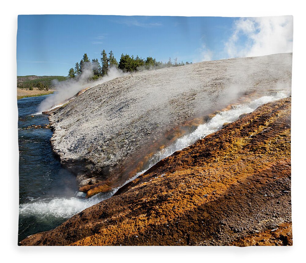 Scenics Fleece Blanket featuring the photograph Yellowstone National Park by Rafalkrakow