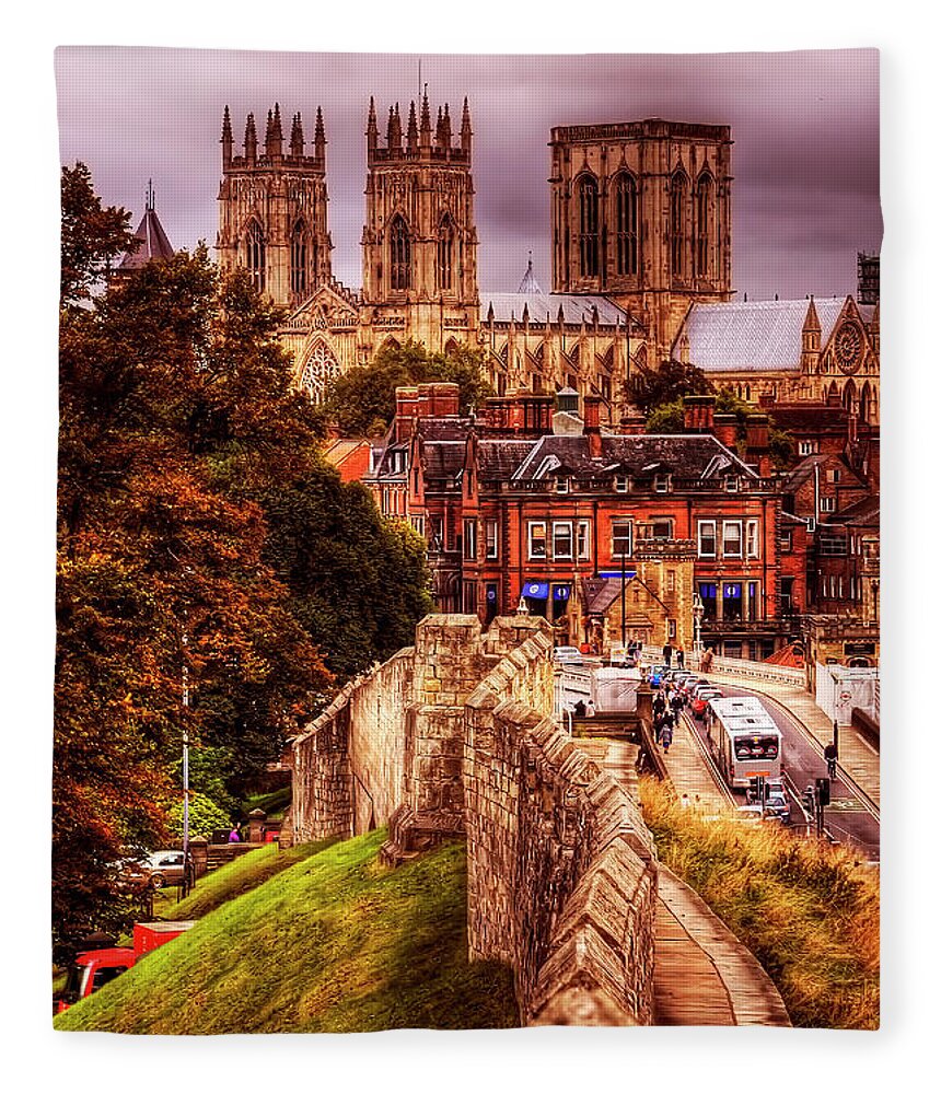 Tranquility Fleece Blanket featuring the photograph York Minster by Stephen Candler Photography