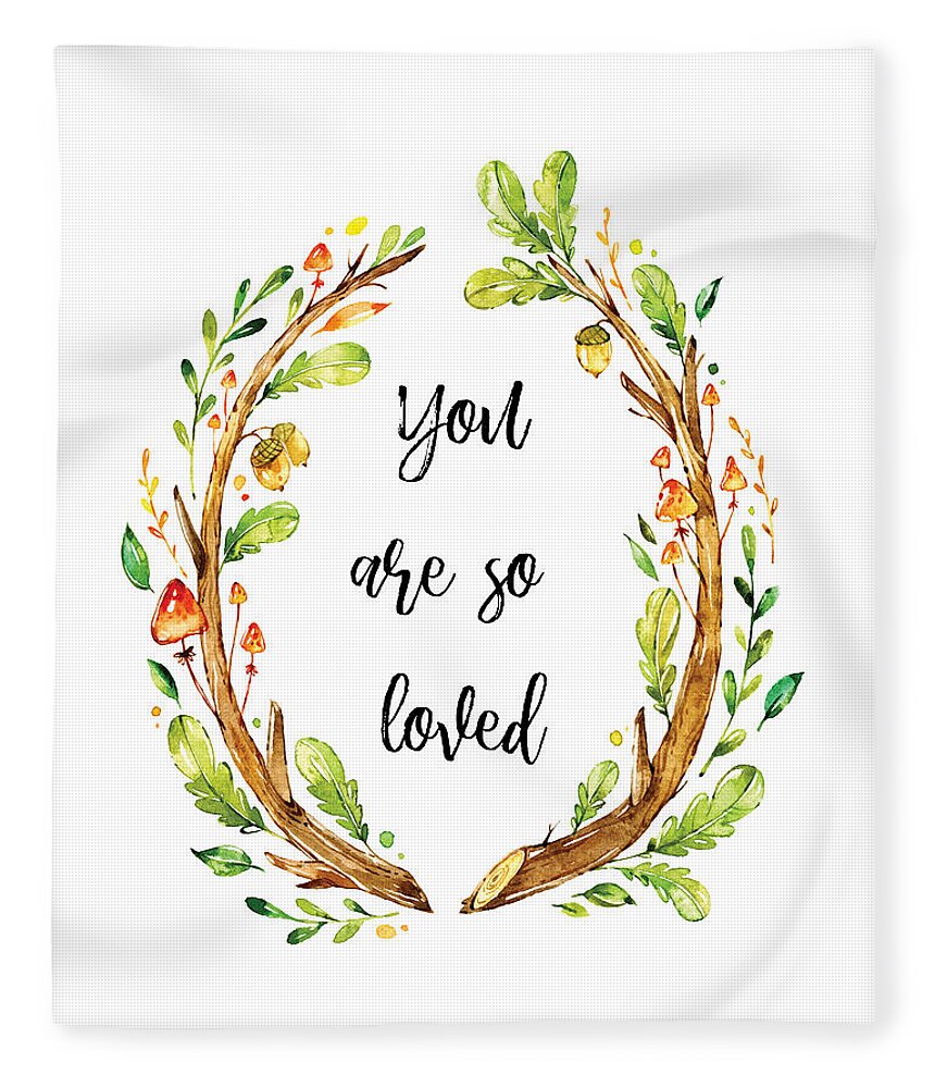 You+are+so+loved Fleece Blanket featuring the digital art You Are So Loved by Jaime Friedman