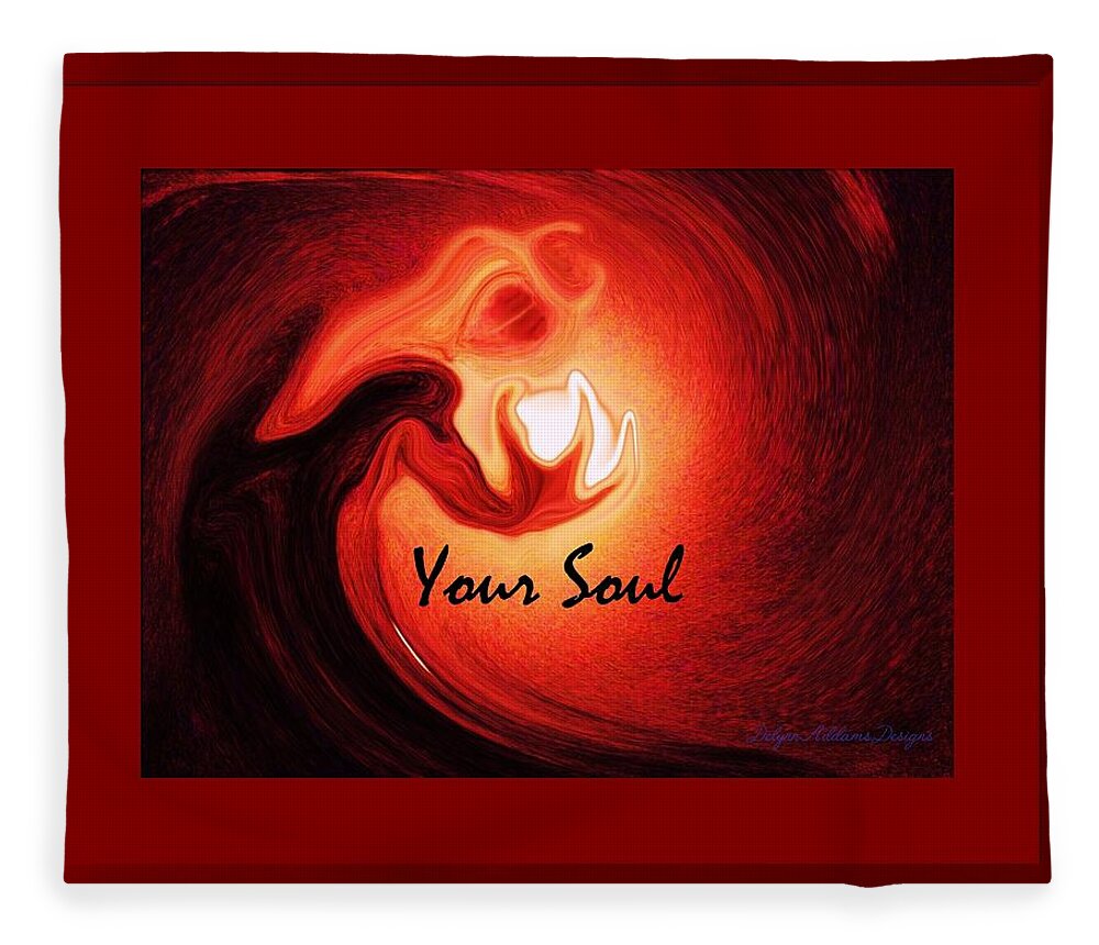 Your Soul Fleece Blanket featuring the digital art Your Soul Holiday Card by Delynn Addams