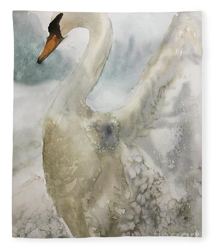 0322021 Fleece Blanket featuring the painting 0322021 by Han in Huang wong